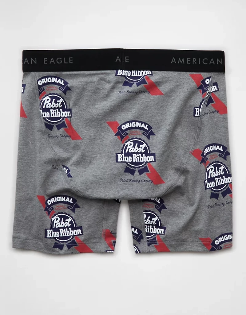 AEO Men's Pabst Blue Ribbon 6" Classic Cotton Boxer Brief