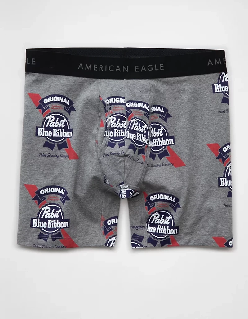 AEO Men's Pabst Blue Ribbon 6" Classic Cotton Boxer Brief