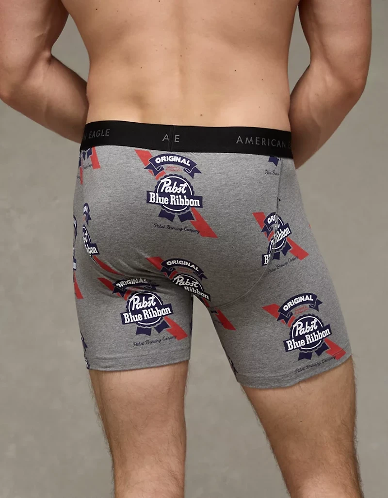 AEO Men's Pabst Blue Ribbon 6" Classic Cotton Boxer Brief