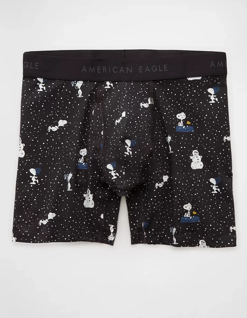 Caleçon boxeur ajusté classique de 6 po tempête neige Snoopy pour hommes AEO
