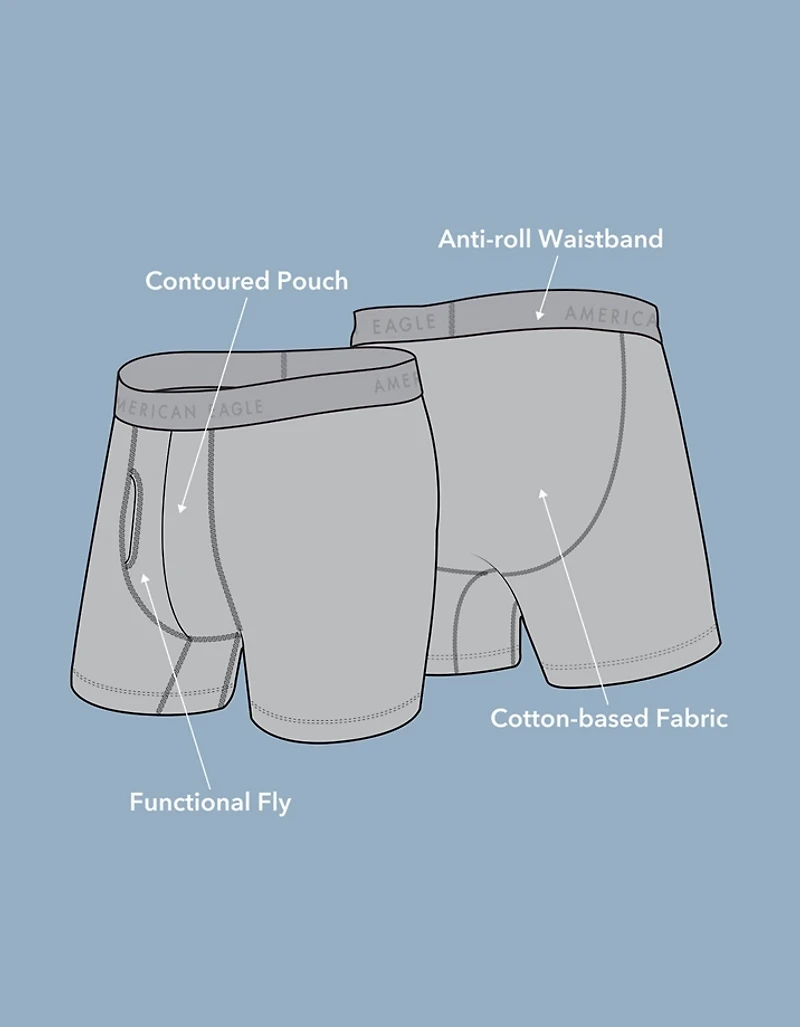 AEO caleçon boxeur ajusté classique en coton de 6 po nourriture pour hommes