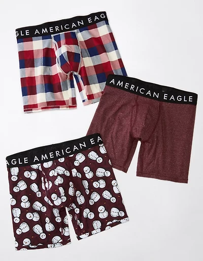 AEO 6" Classic Boxer Brief Holiday 3-Pack