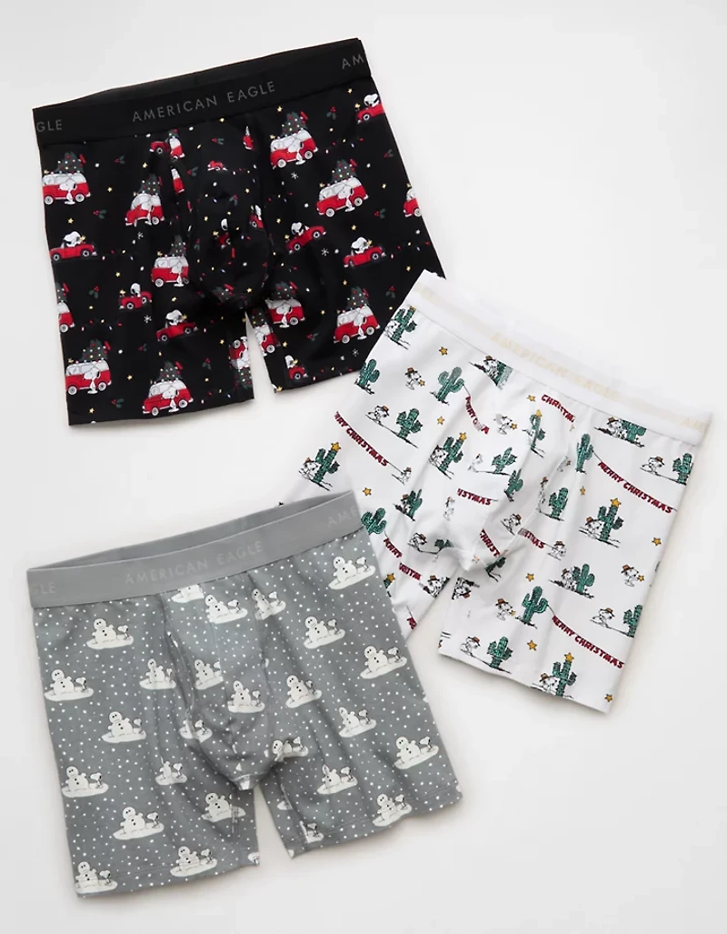 AEO Men's Peanuts 6" Classic Boxer Brief 3-Pack