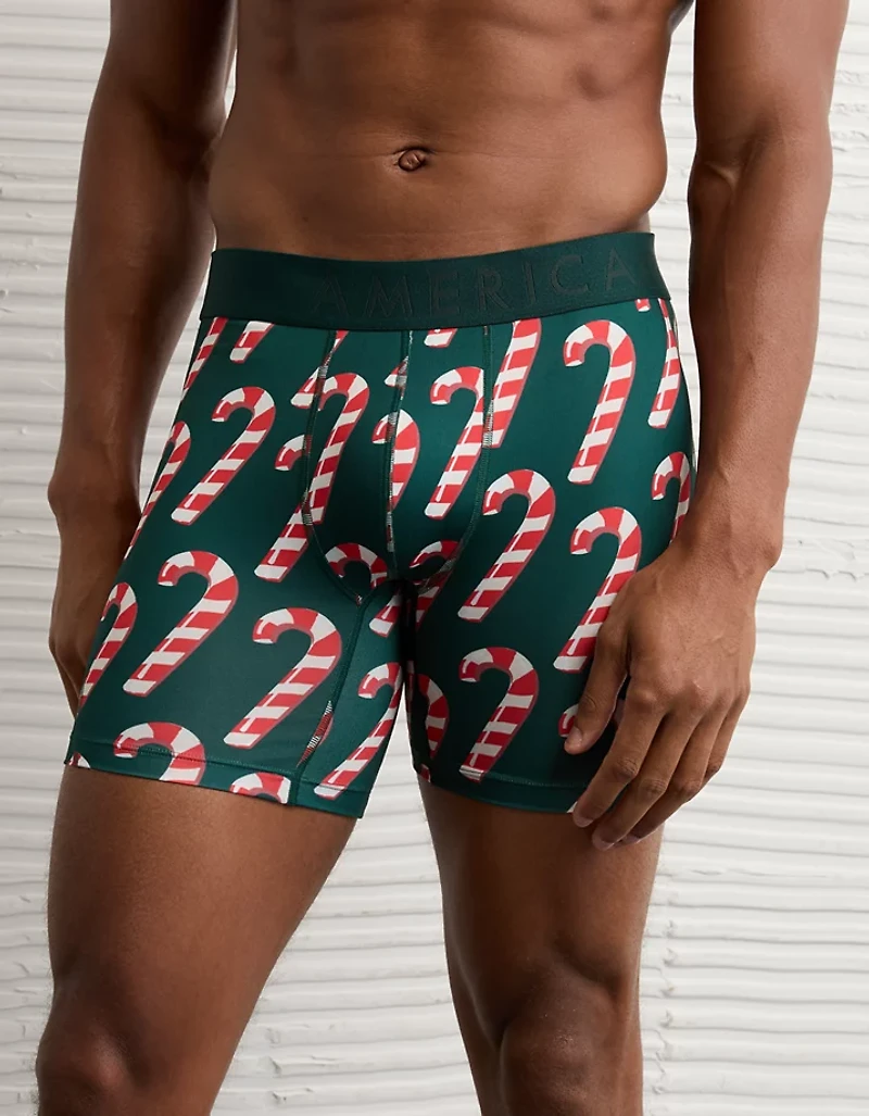 AEO Men's Candy Cane 6" Flex Boxer Brief