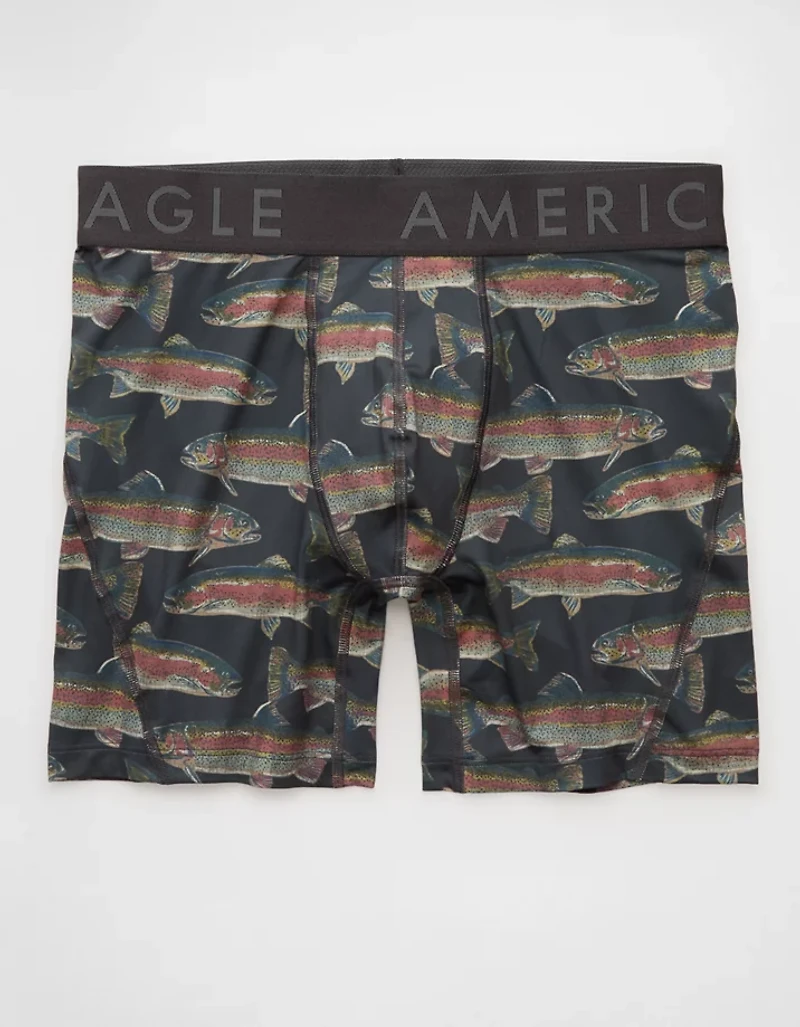 AEO Men's Trout Print 6" Flex Boxer Brief
