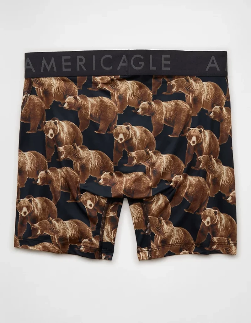 AEO Men's Bear Print 6" Flex Boxer Brief