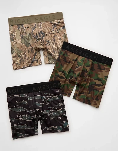 Ensemble de trois caleçons boxeurs ajustés Flex 6 po pour hommes AEO