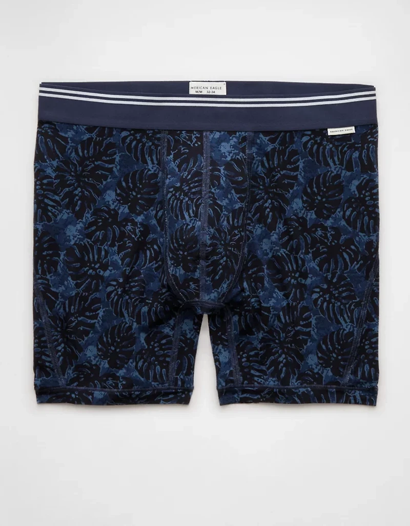 Caleçon boxeur ajusté ultradoux de 6 po camouflage palmiers pour hommes AEO