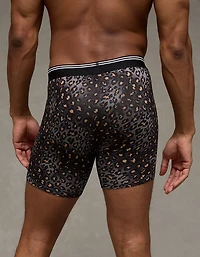 Caleçon boxeur ajusté ultradoux de 6 po à imprimé léopard pour hommes AEO