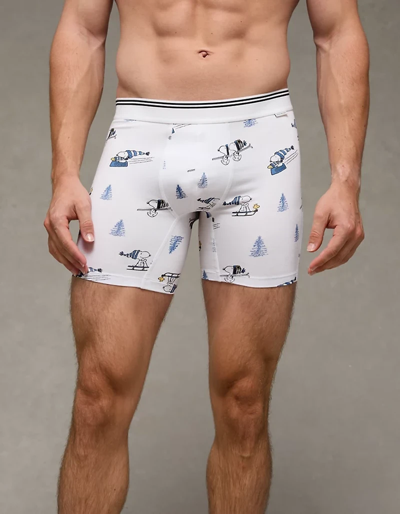 Caleçon boxeur ajusté ultradoux de 6 po Snoopy skieur pour hommes AEO