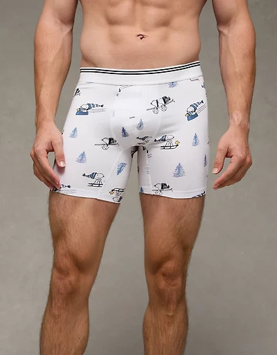Caleçon boxeur ajusté ultradoux de 6 po Snoopy skieur pour hommes AEO