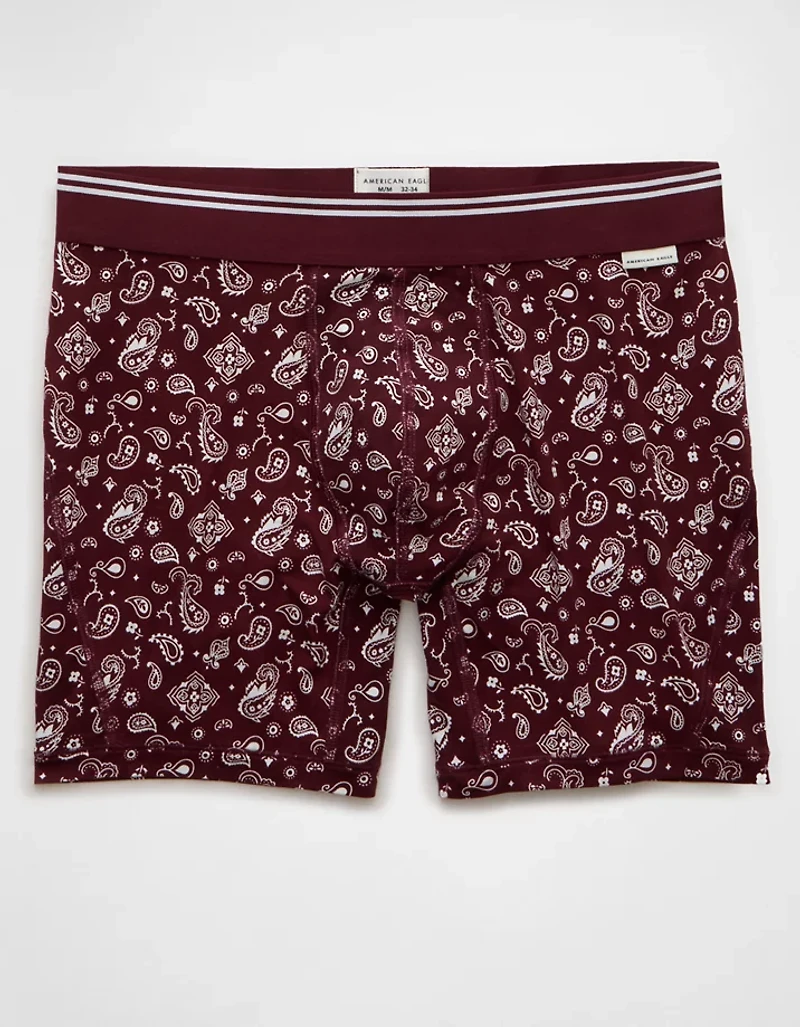 AEO Men's Paisley 6" Ultra Soft Boxer Brief