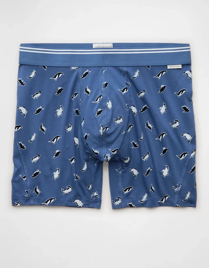 AEO Men's Penguins 6" Ultra Soft Boxer Brief