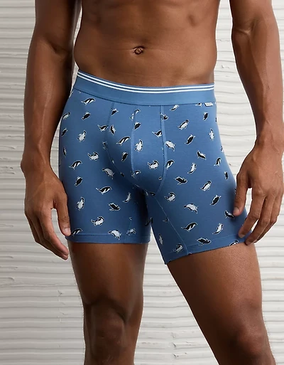 AEO Men's Penguins 6" Ultra Soft Boxer Brief