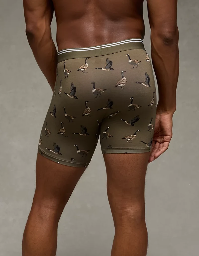 Caleçon boxeur ultradoux de 6 po pour hommes à imprimé bernaches du Canada AEO