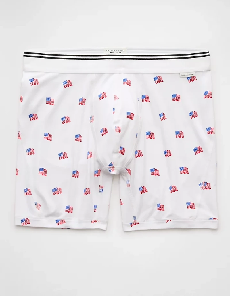 AEO Men's USA Stars & Stripes 6" Ultra Soft Boxer Brief
