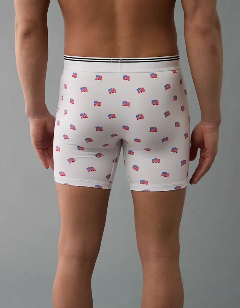 AEO Men's USA Stars & Stripes 6" Ultra Soft Boxer Brief