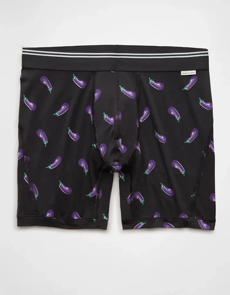 Caleçon boxeur ajusté ultradoux de 6 po aubergines pour hommes AEO