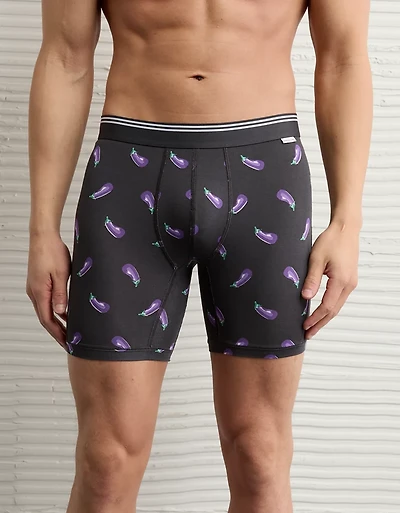 Caleçon boxeur ajusté ultradoux de 6 po aubergines pour hommes AEO