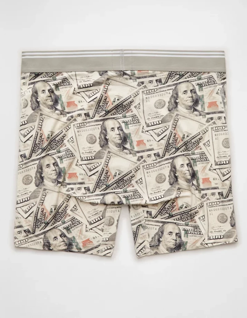 Caleçon boxeur ajusté ultradoux de 6 po billets dollar pour hommes AEO