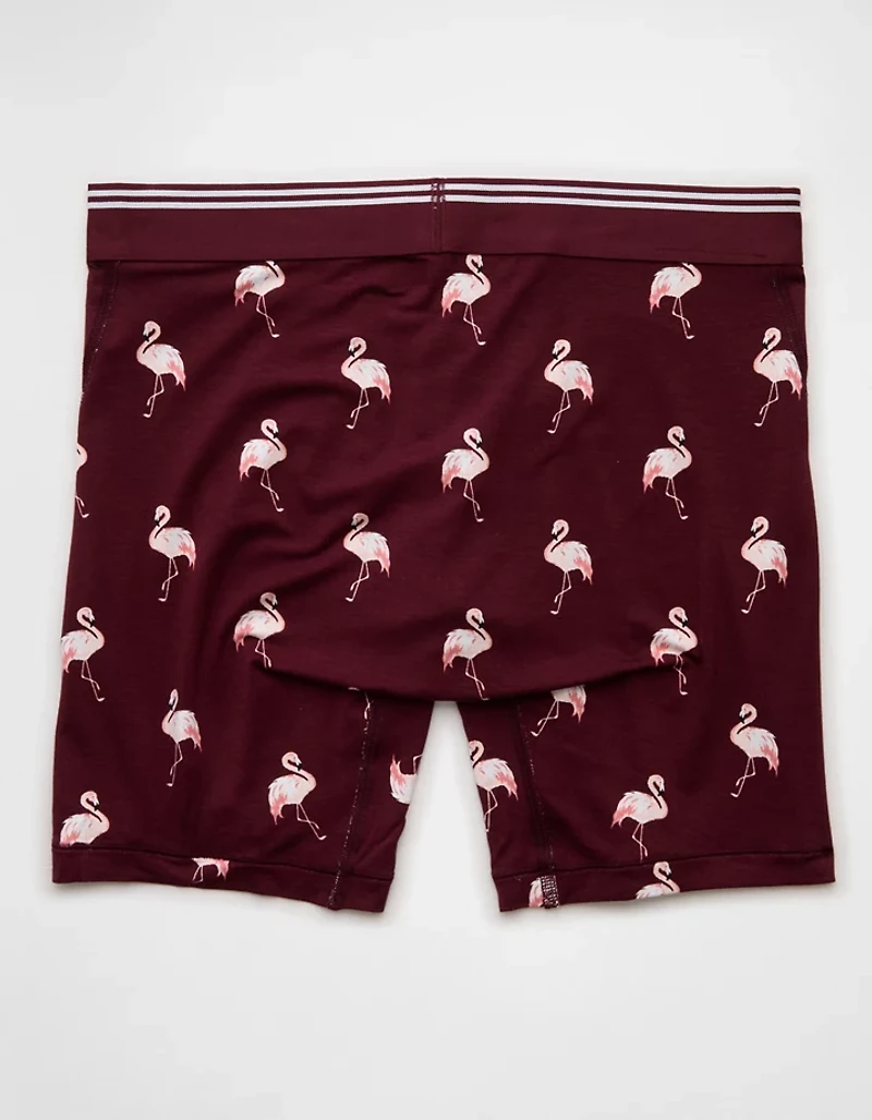 Caleçon boxeur ajusté ultradoux de 6 po flamants roses pour hommes AEO