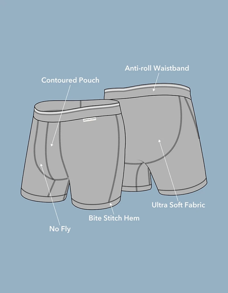 Caleçon boxeur ajusté ultradoux de 6 po flamants roses pour hommes AEO