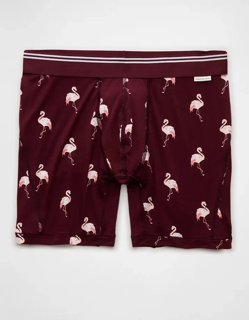 Caleçon boxeur ajusté ultradoux de 6 po flamants roses pour hommes AEO