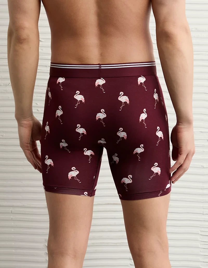 Caleçon boxeur ajusté ultradoux de 6 po flamants roses pour hommes AEO