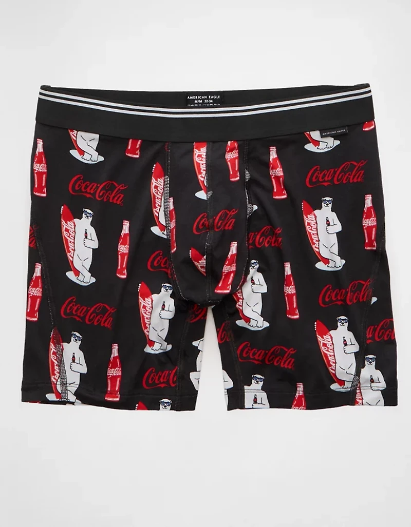 Caleçon boxeur ajusté ultradoux de 6 po Coca-Cola pour hommes AEO