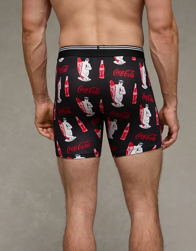 Caleçon boxeur ajusté ultradoux de 6 po Coca-Cola pour hommes AEO