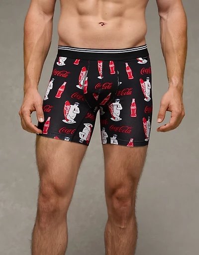 Caleçon boxeur ajusté ultradoux de 6 po Coca-Cola pour hommes AEO