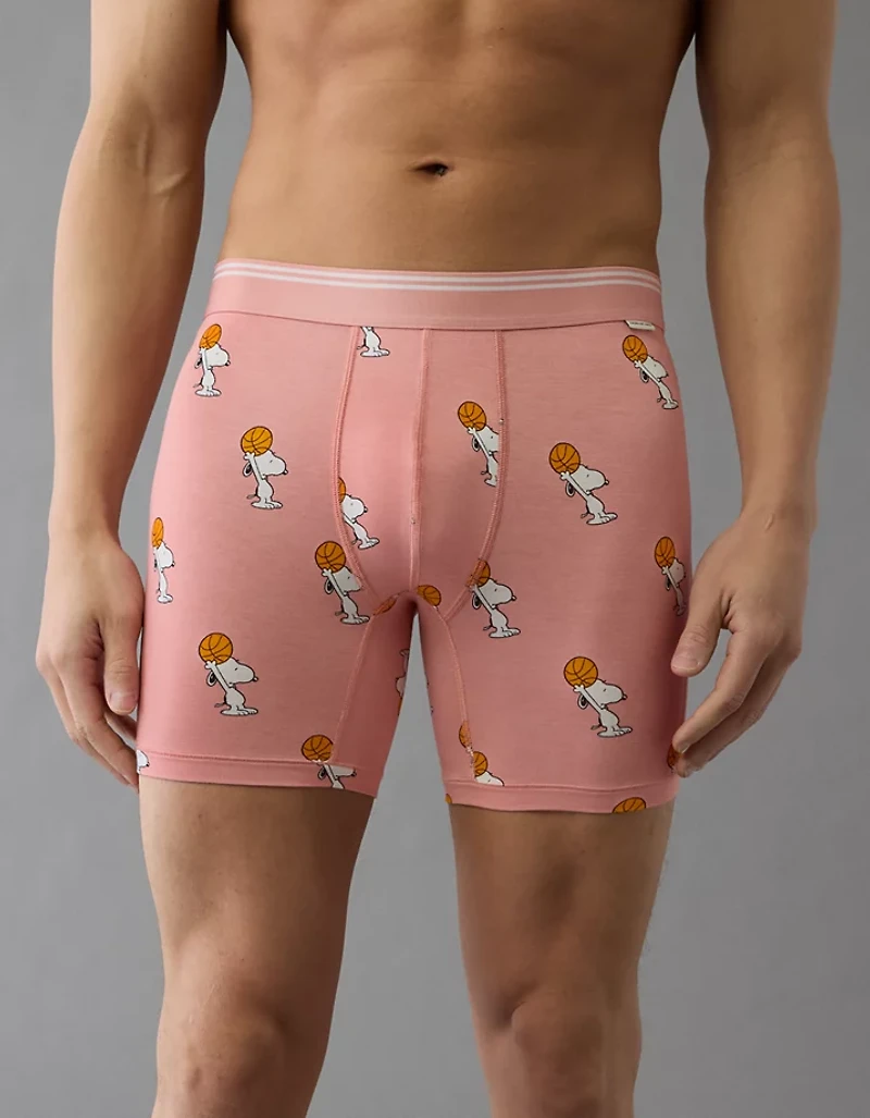 AEO Men's Snoopy Basketball 6" Ultra Soft Boxer Brief