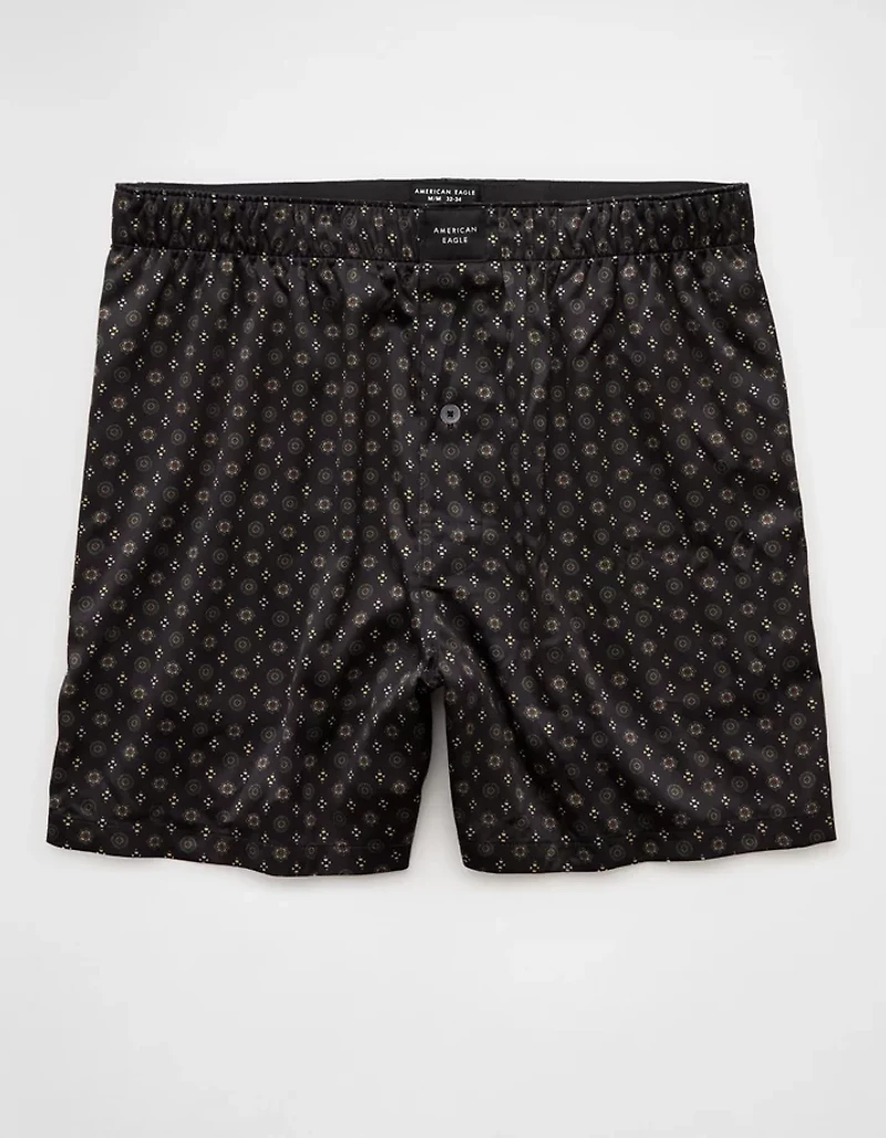 Caleçon boxeur à poche en satin pour hommes AEO