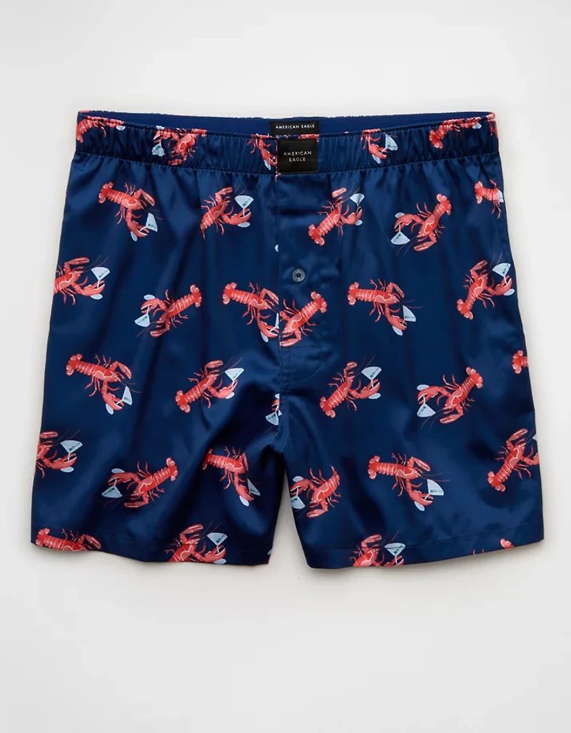 AEO Men's Food Satin Pocket Boxer Short