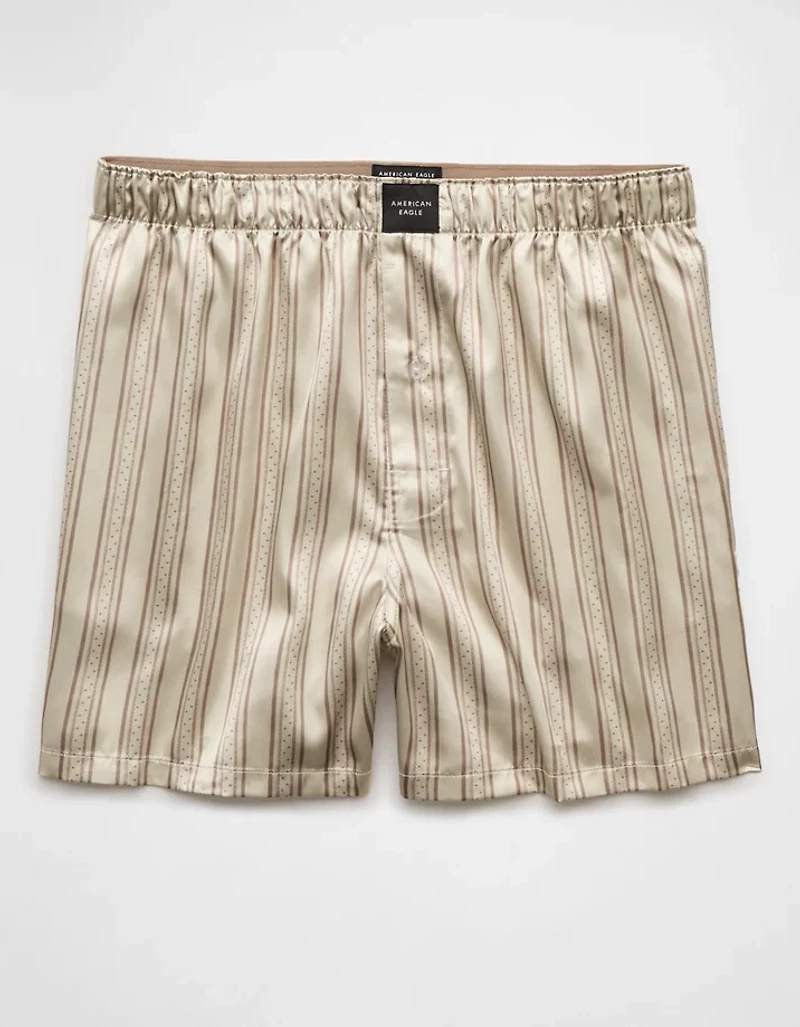 AEO Men's Striped Satin Pocket Boxer Short