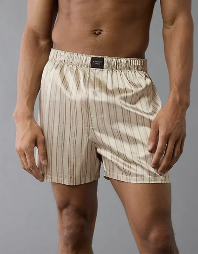 AEO Men's Striped Satin Pocket Boxer Short