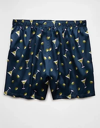 Caleçon boxeur à poche en satin olives pour hommes AEO