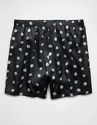 Caleçon boxeur à poche en satin dés pour hommes AEO