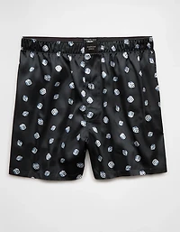 Caleçon boxeur à poche en satin dés pour hommes AEO