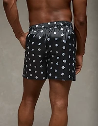 Caleçon boxeur à poche en satin dés pour hommes AEO