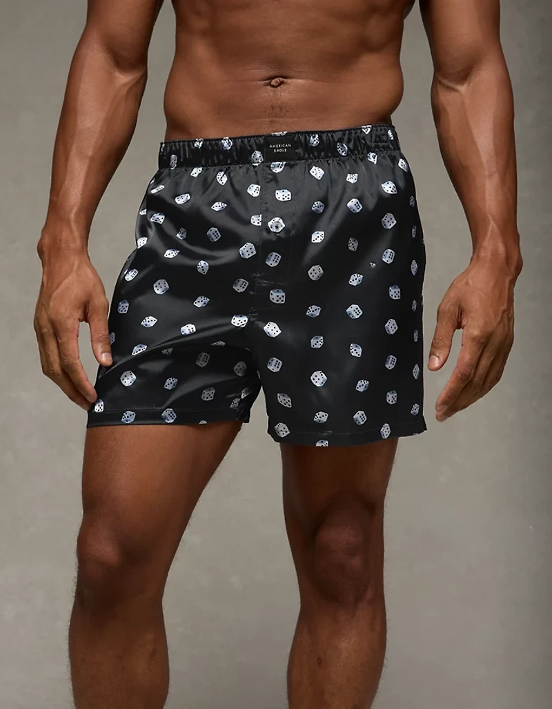 AEO Men's Dice Satin Pocket Boxer Short