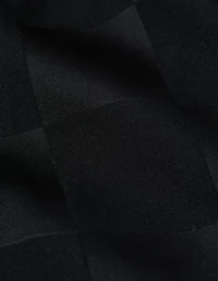 Caleçon boxeur à poche en satin damier pour hommes AEO