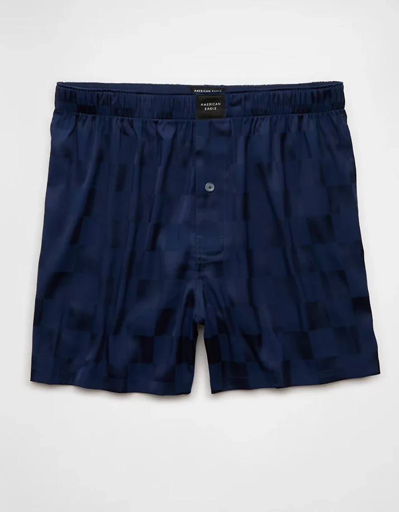 Caleçon boxeur à poche en satin pour hommes AEO