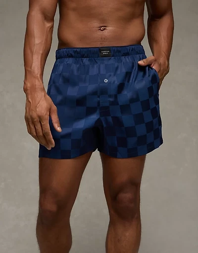 Caleçon boxeur à poche en satin pour hommes AEO