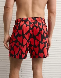 Caleçon boxeur à poche en satin de la Saint-Valentin pour hommes AEO