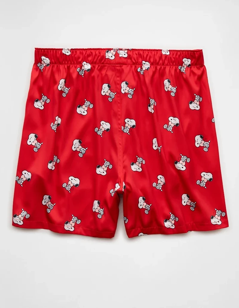 AE Men's Snoopy Satin Pocket Boxer Short
