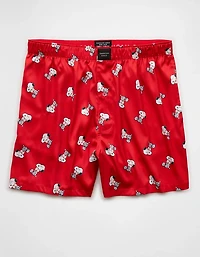 AE Men's Snoopy Satin Pocket Boxer Short
