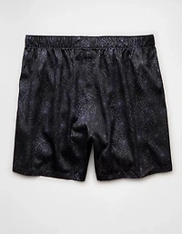Caleçon boxeur à poche en satin toiles d’araignée pour hommes AEO