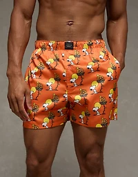 Caleçon boxeur à poche en satin Snoopy pour hommes AEO