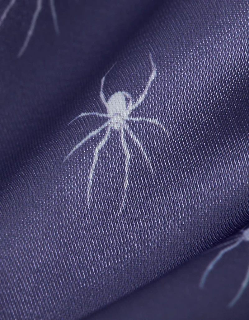 Caleçon boxeur à poche en satin araignées pour hommes AEO